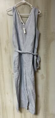 Talbots Blue White Striped Jumpsuit - NWT